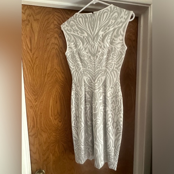 Beautiful White with silver Cache dress - Picture 2 of 3